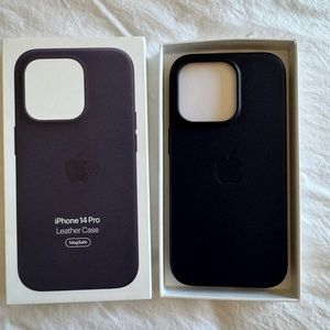 iPhone 14 Pro Leather Case Ink (blue/purple)